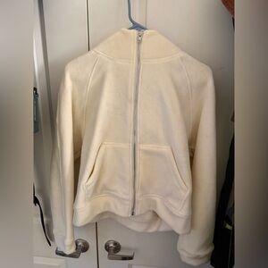 Women's Cream Zip-Up Jacket